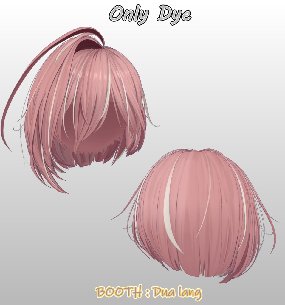 【前下がりアシメボブ】Mask、Main color2Texture