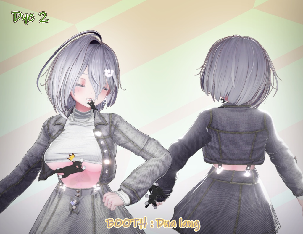 【前下がりアシメボブ】Mask、Main color2Texture