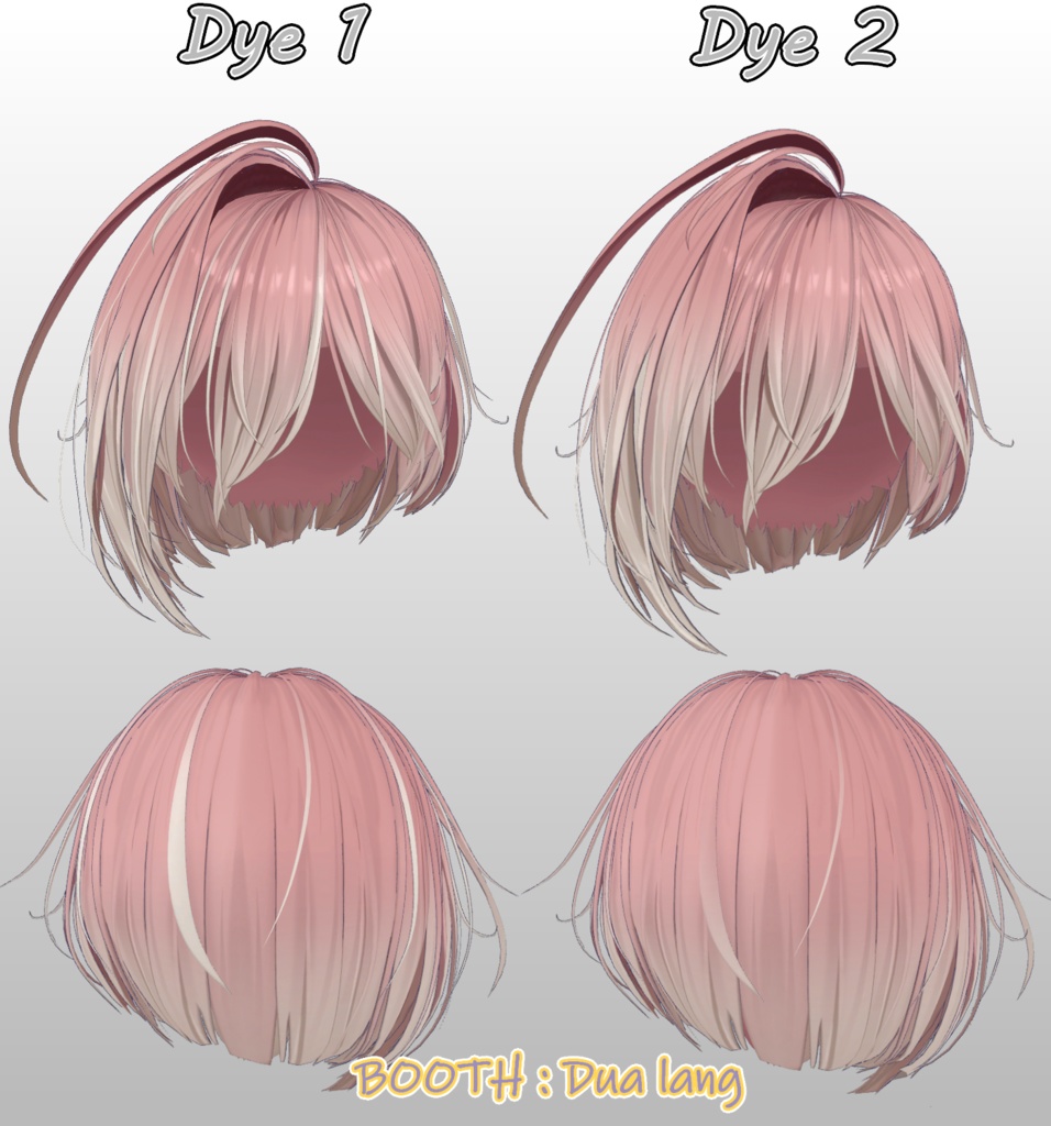 【前下がりアシメボブ】Mask、Main color2Texture