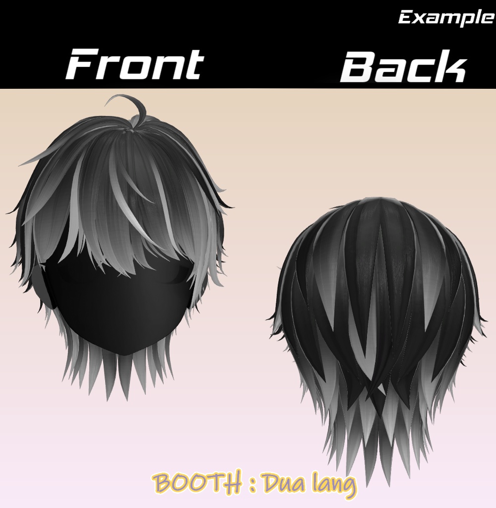 【Lunvex Short Wolf Hair】Mask、Main color2Texture