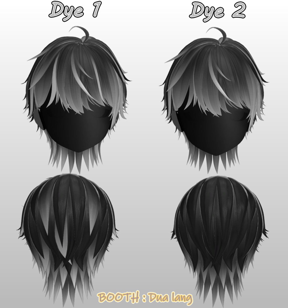 【Lunvex Short Wolf Hair】Mask、Main color2Texture