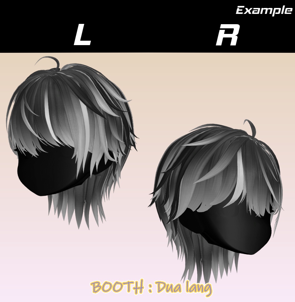 【Lunvex Short Wolf Hair】Mask、Main color2Texture