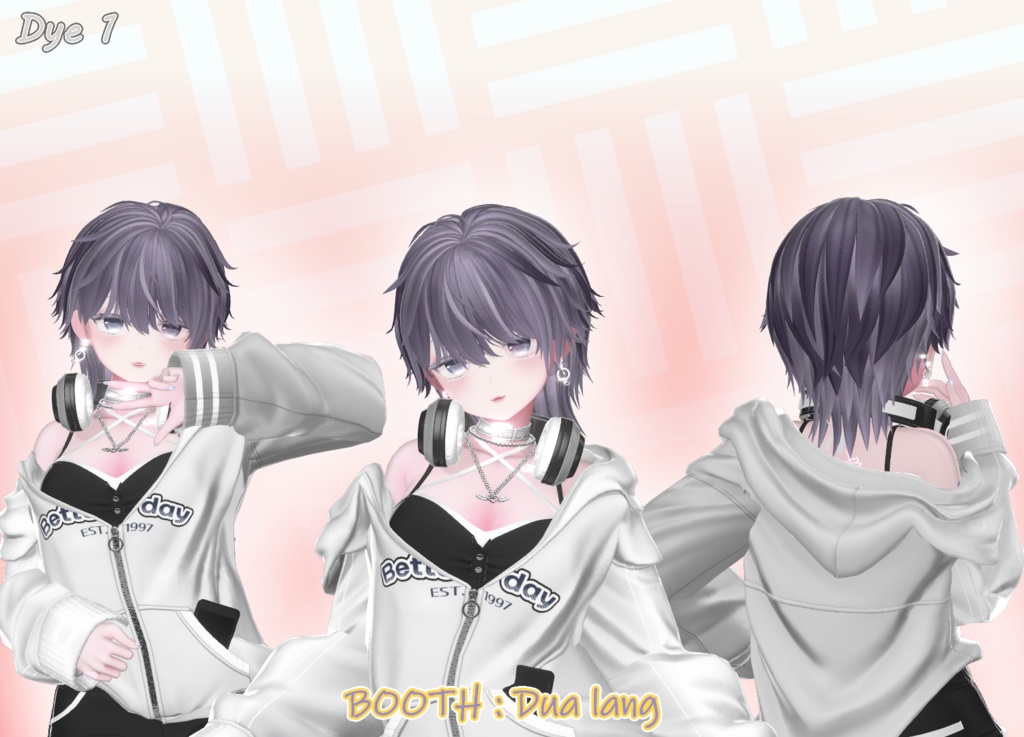 【Lunvex Short Wolf Hair】Mask、Main color2Texture