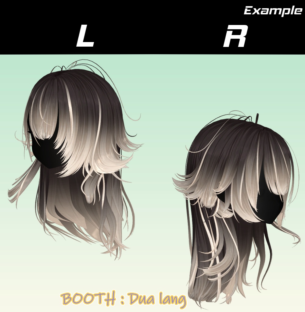 【𝐒.𝐂𝟒 【16アバター対応 VRC Hair】 Fadein】Mask、Main color2Texture