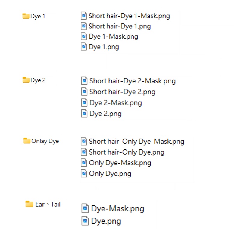 【Stile Lupo Hair】Mask、Main color2Texture