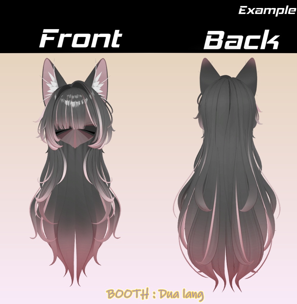 【Yumi Long Hair】Mask、Main color2Texture