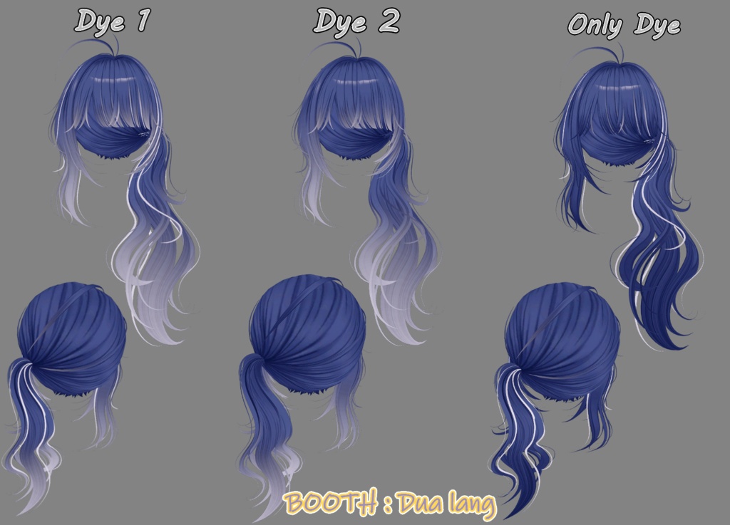 【Hazy Bloom Hair】Mask、Main color2Texture