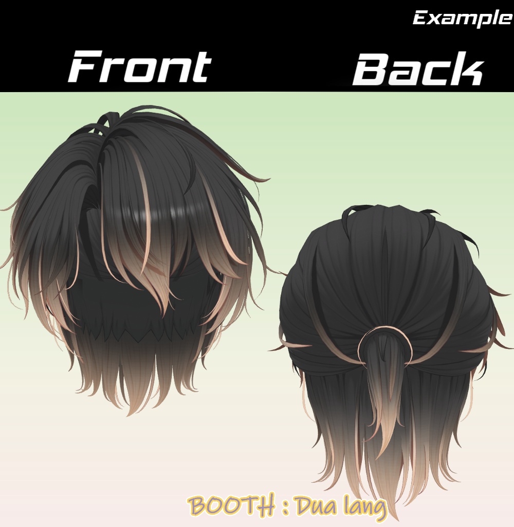 【Rauven_Hair】Mask、Main color2Texture