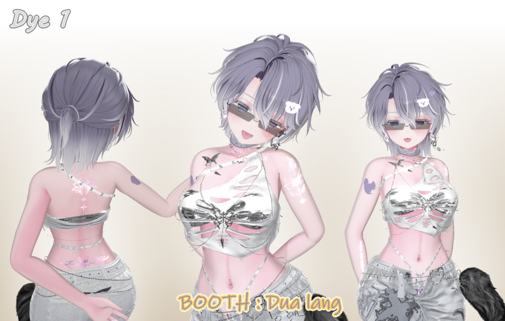 【Rauven_Hair】Mask、Main color2Texture