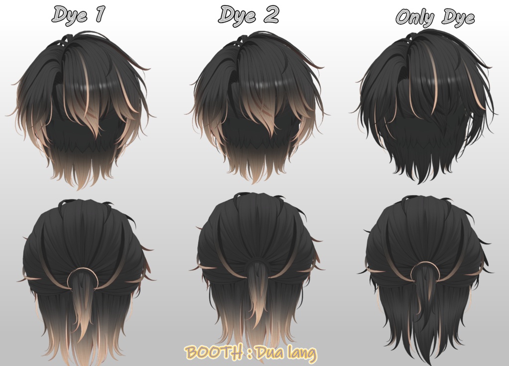 【Rauven_Hair】Mask、Main color2Texture