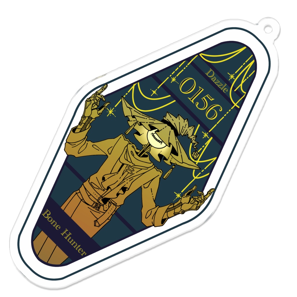 モーテルキー風アクリルキーホルダー(ダズル)