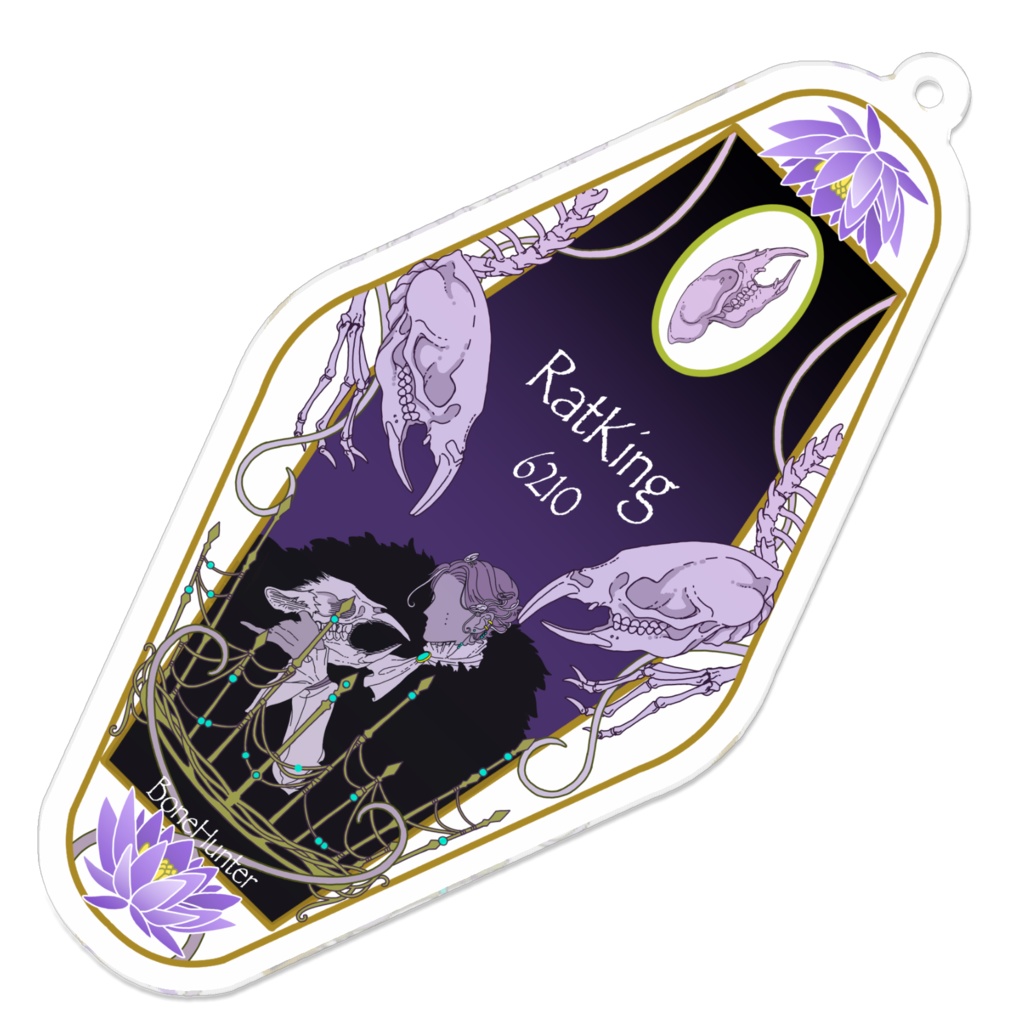 モーテル風キーホルダー(Rat King)