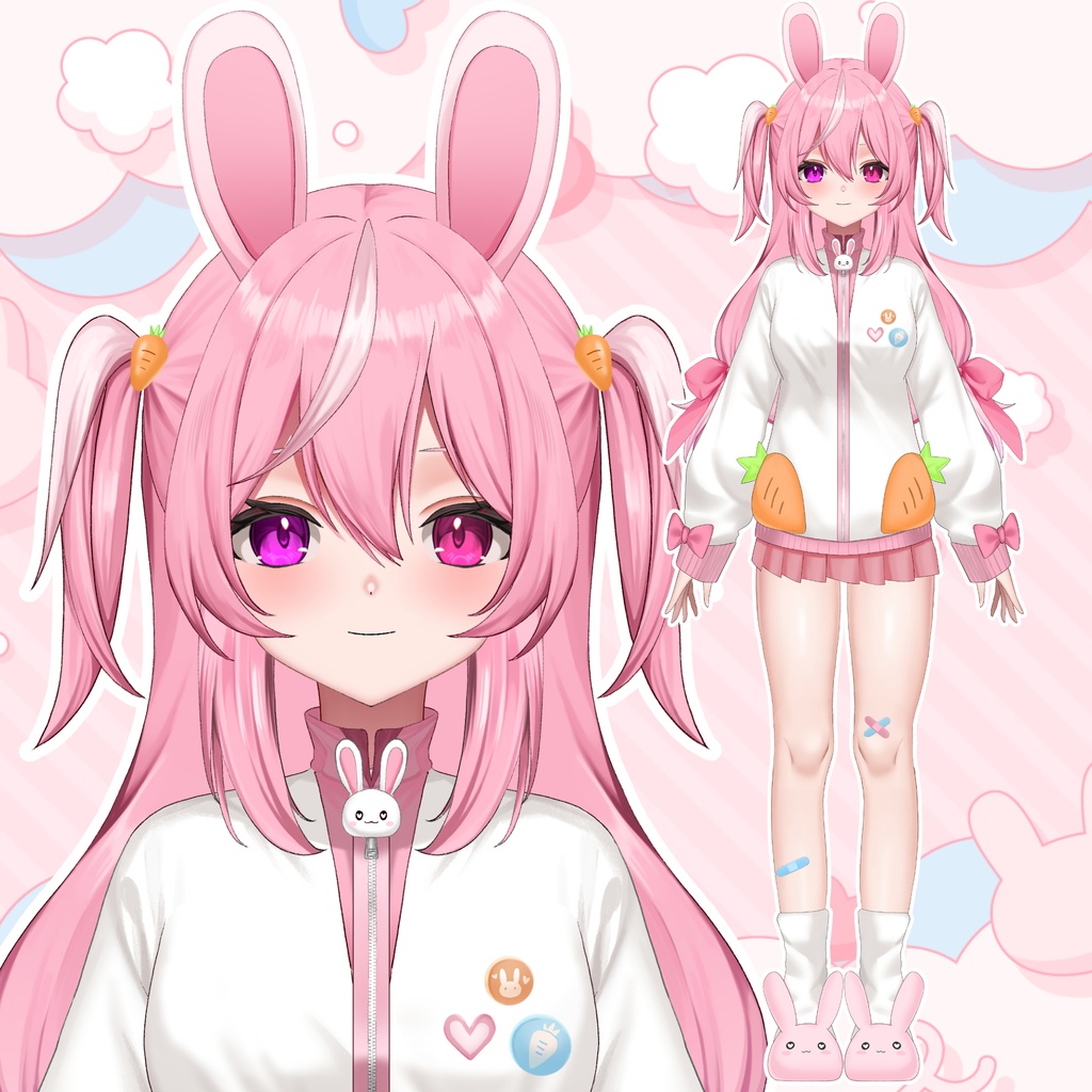 「汎用モデル」パーカーうさぎちゃん🐈〔Live2DModel］
