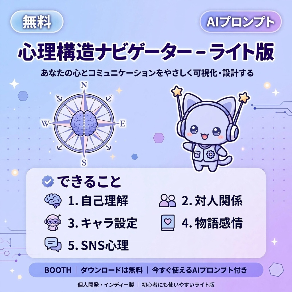 [AIプロンプト] 心理構造ナビゲーター – ライト版