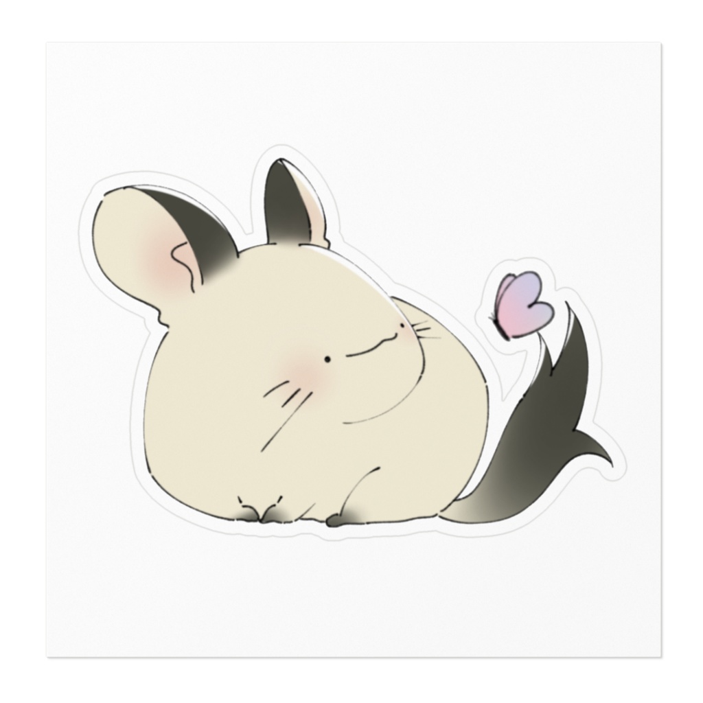 ちょうちょみてるステッカー