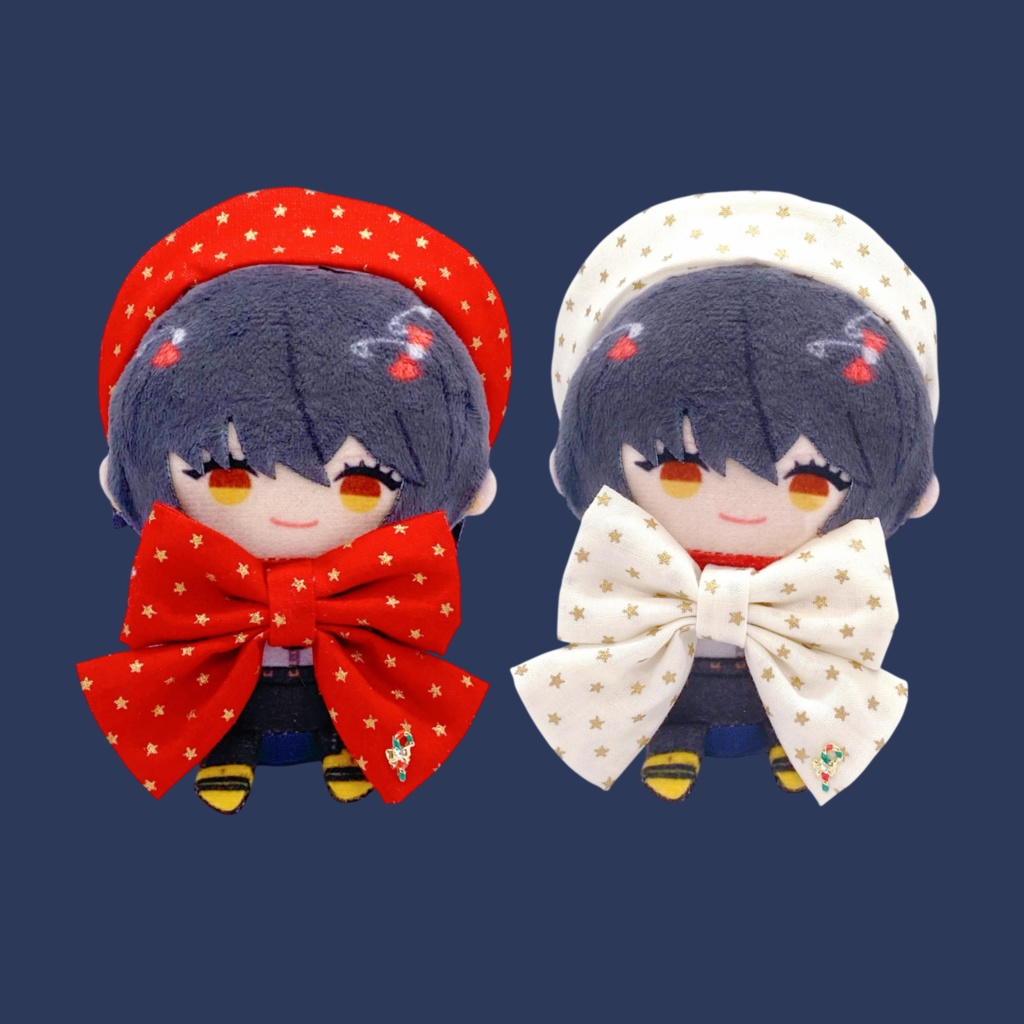 クリスマスリボン+ベレー帽