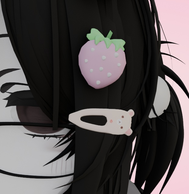 ♡ Strawb and bear clip ♡