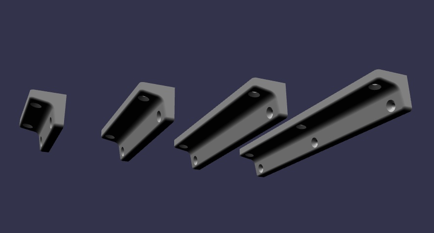 木材用Lブラケットセット（1x4 / 1x6 / 1x8 / 1x10）STLデータ
