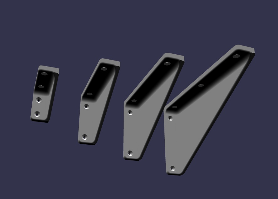 木材用ウォールブラケットセット（1x4 / 1x6 / 1x8 / 1x10）STLデータ