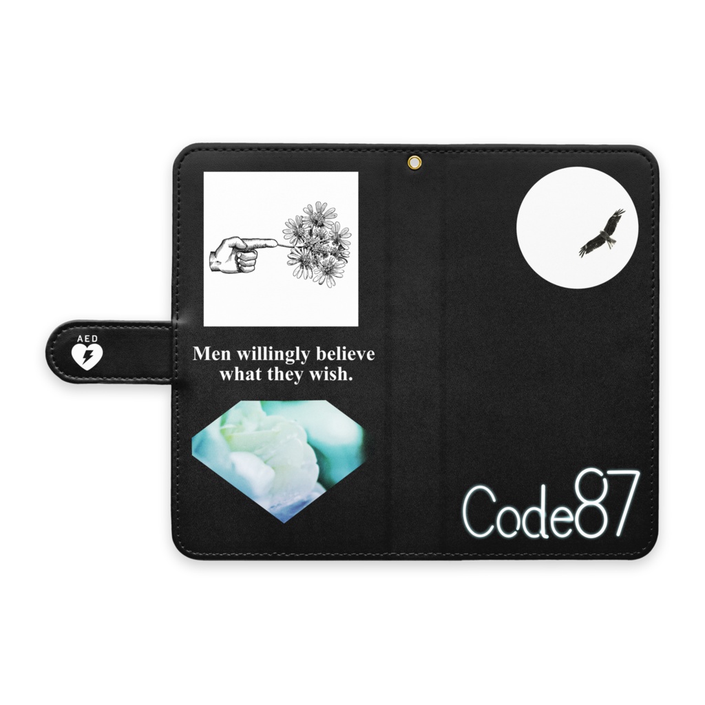 手帳型AndroidケースL Code87
