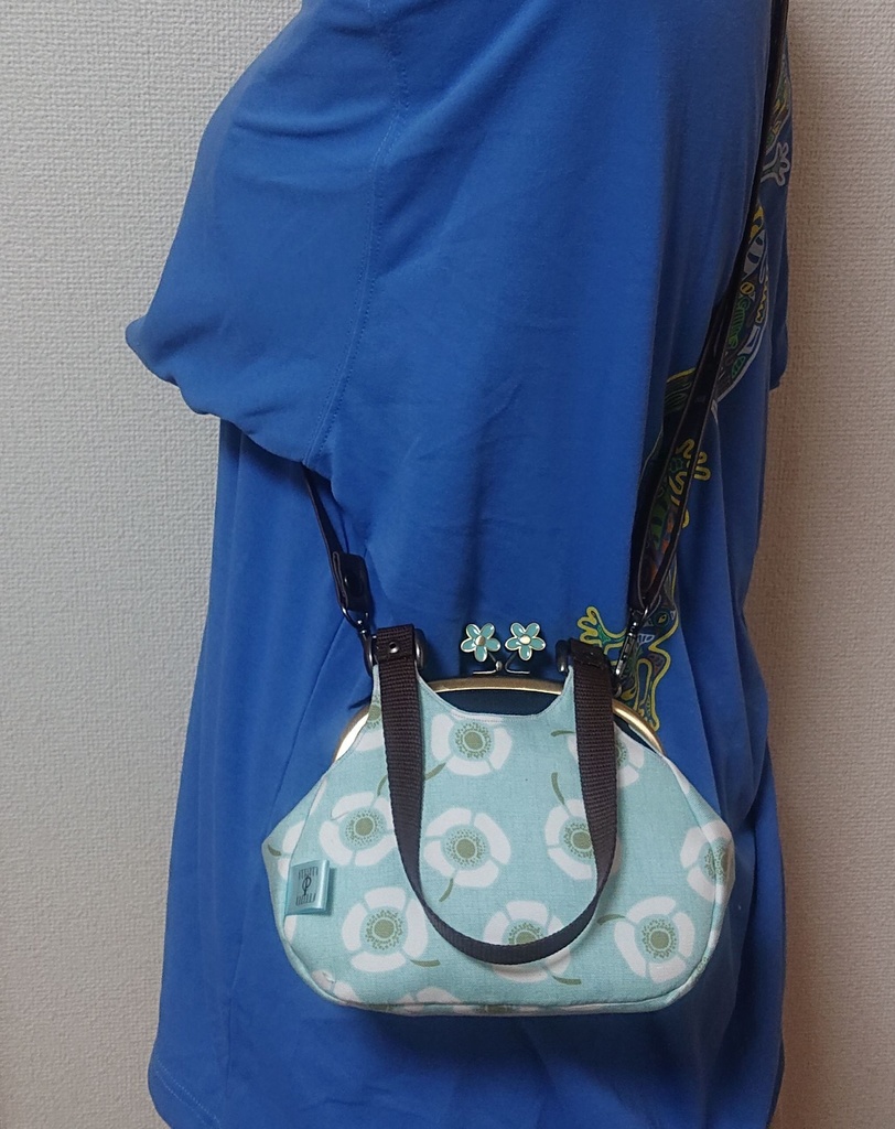 あおりがま口バッグ 『アネモネ』