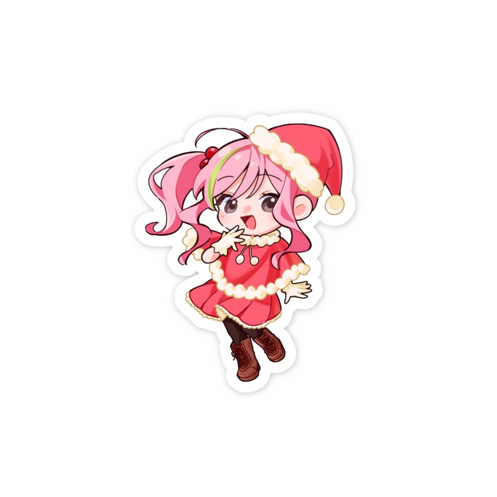 クリスマスモか スマホステッカー