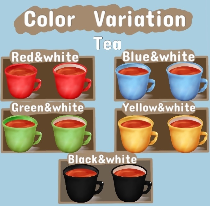 【無料素材あり】透過済マグカップセット【配信用素材】