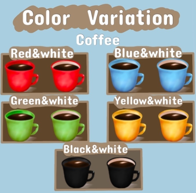 【無料素材あり】透過済マグカップセット【配信用素材】