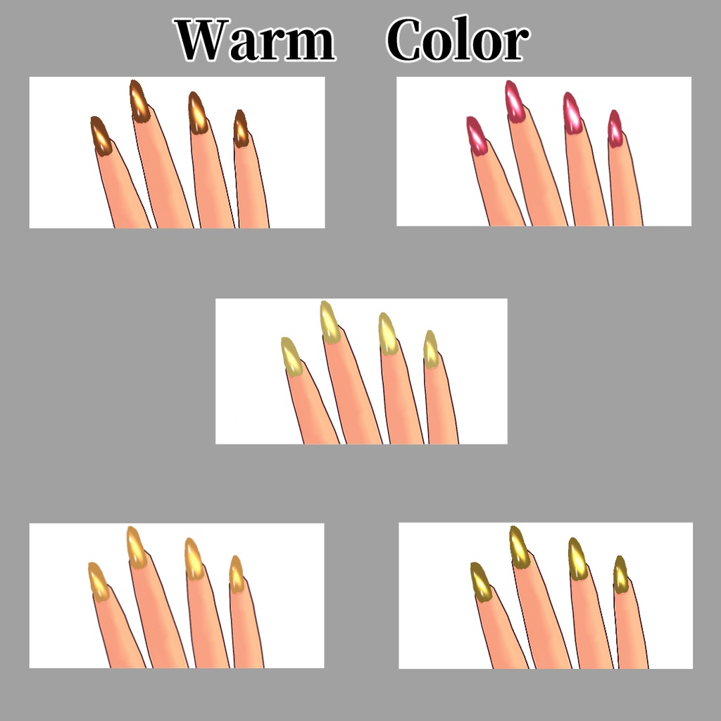 【Vroid】マグネットネイル/cat eye nails