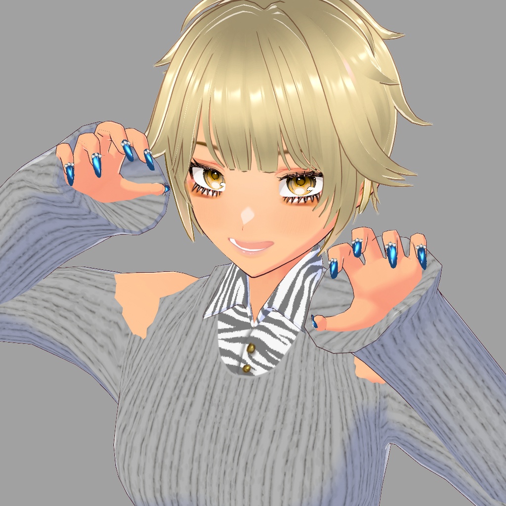 【Vroid】マグネットネイル/cat eye nails