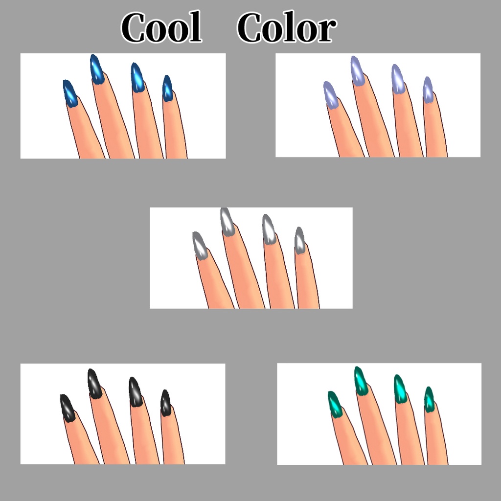 【Vroid】マグネットネイル/cat eye nails