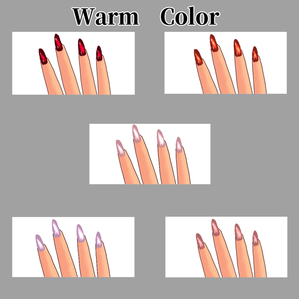 【Vroid】マグネットネイル/cat eye nails