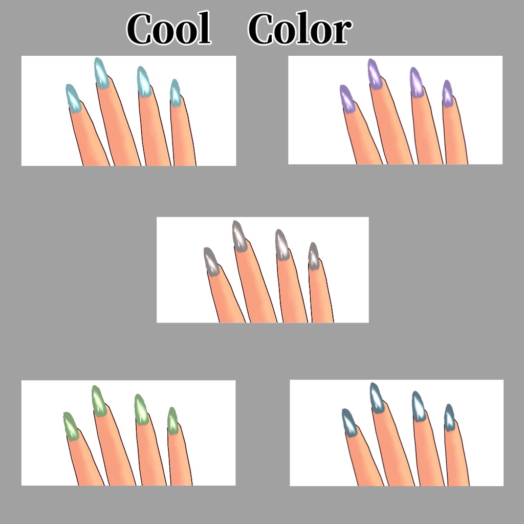 【Vroid】マグネットネイル/cat eye nails