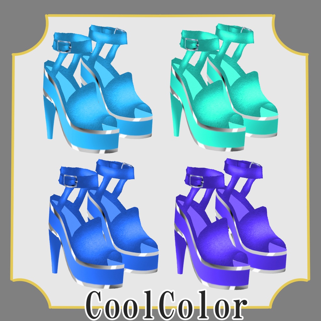【vroid】platform sandals/厚底サンダル