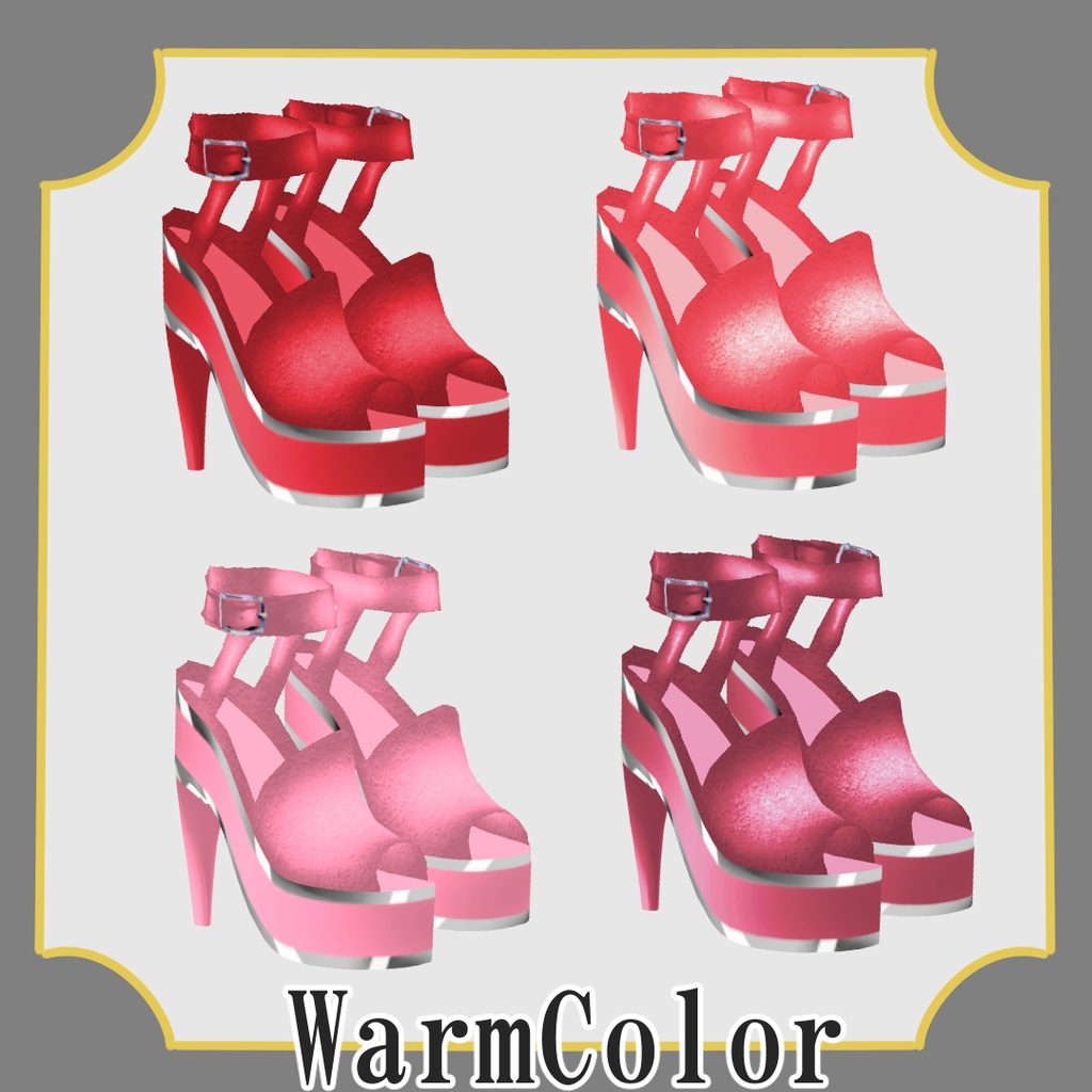 【vroid】platform sandals/厚底サンダル
