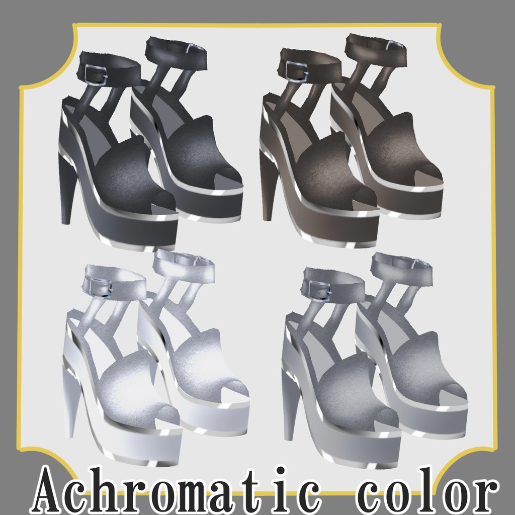 【vroid】platform sandals/厚底サンダル