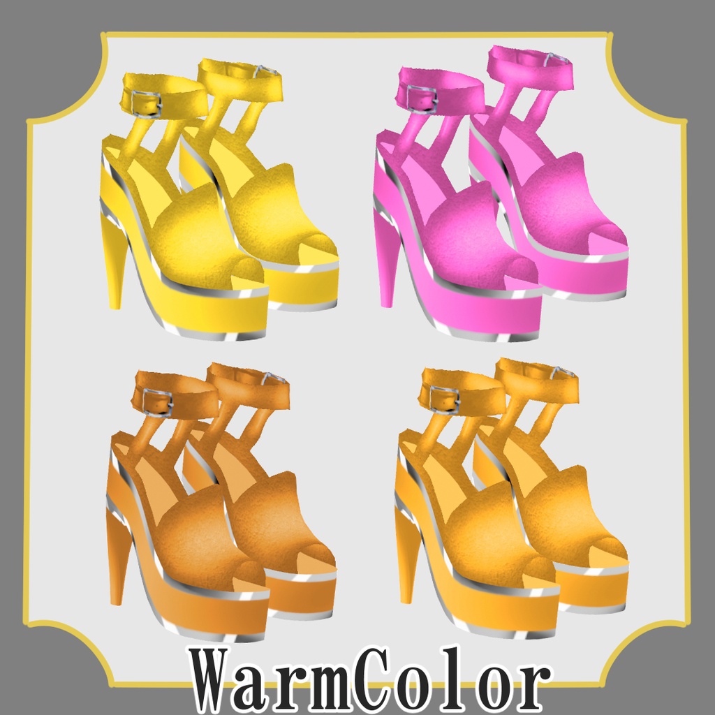 【vroid】platform sandals/厚底サンダル