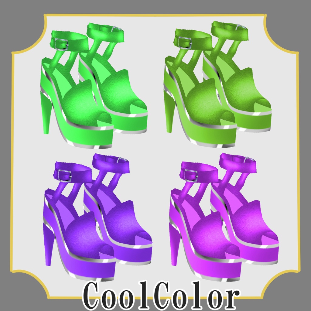 【vroid】platform sandals/厚底サンダル