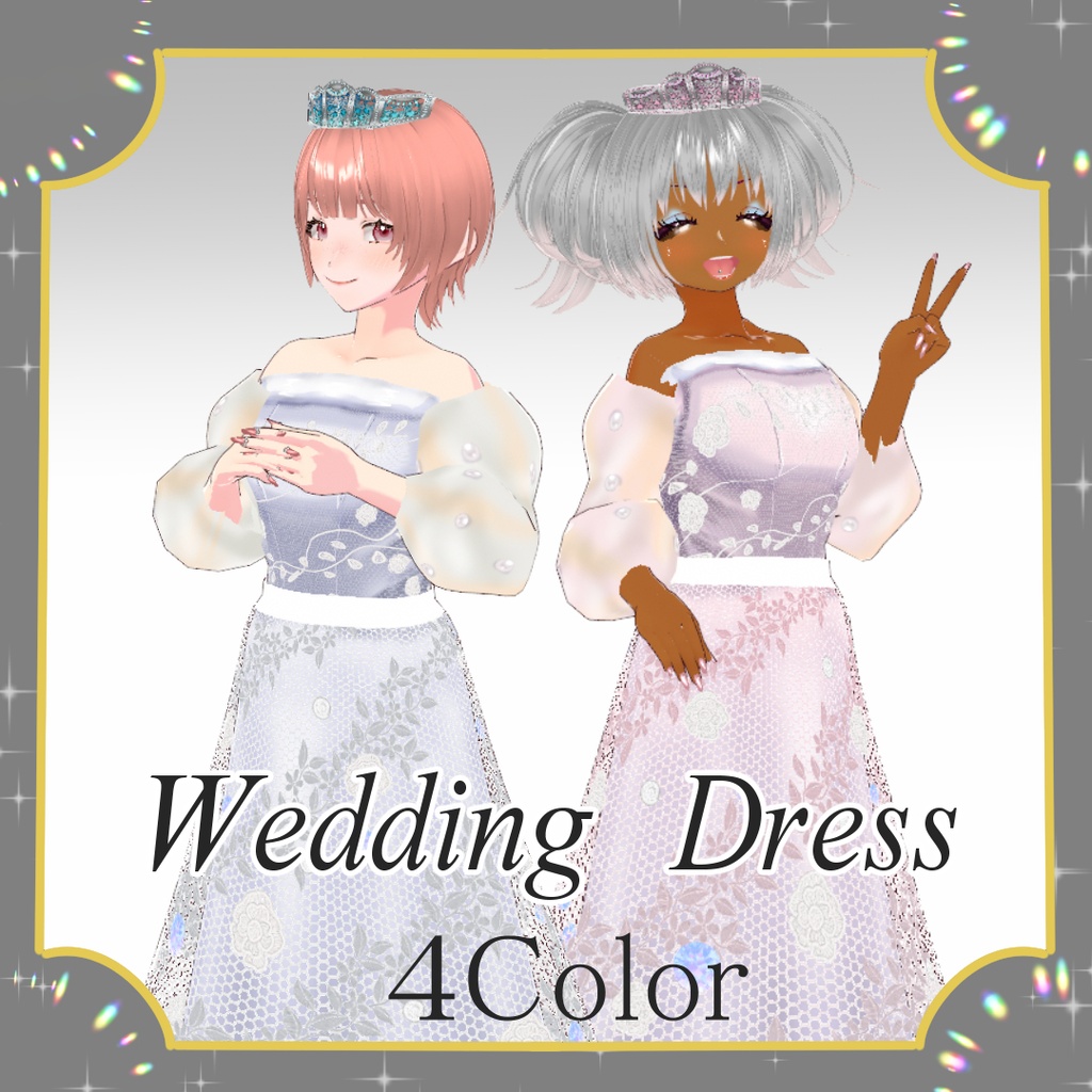 【VRoid】ウェディングドレス/wedding dress
