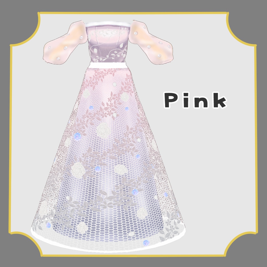 【VRoid】ウェディングドレス/wedding dress