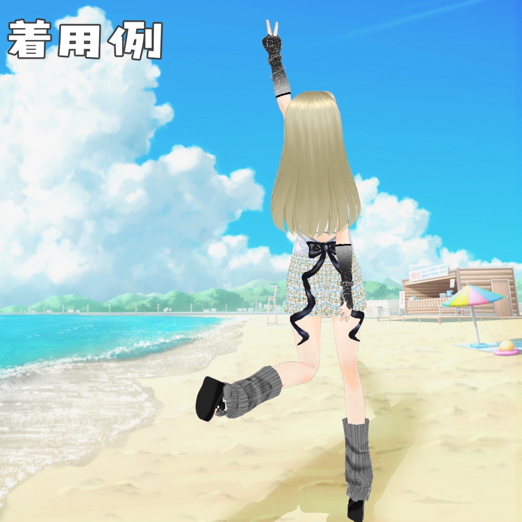 【VRoid】Y2Kサマーニットコーデ