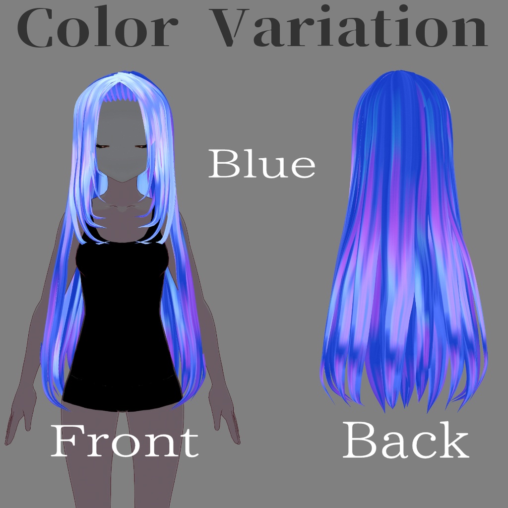 【VRoid】Prism for Long Gradient Hair
