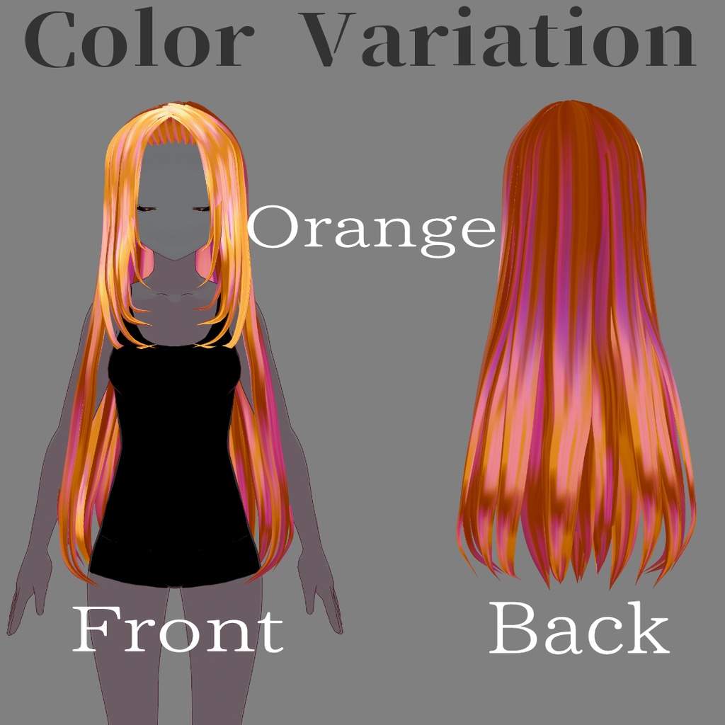 【VRoid】Prism for Long Gradient Hair