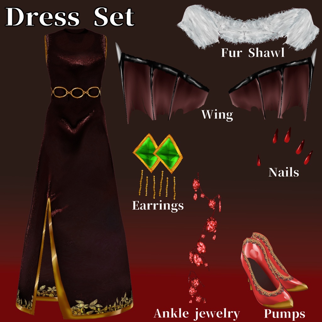 【Release Sele!1200JPY→900JPY】Night Gala-Noble Vampire-【VRoid】