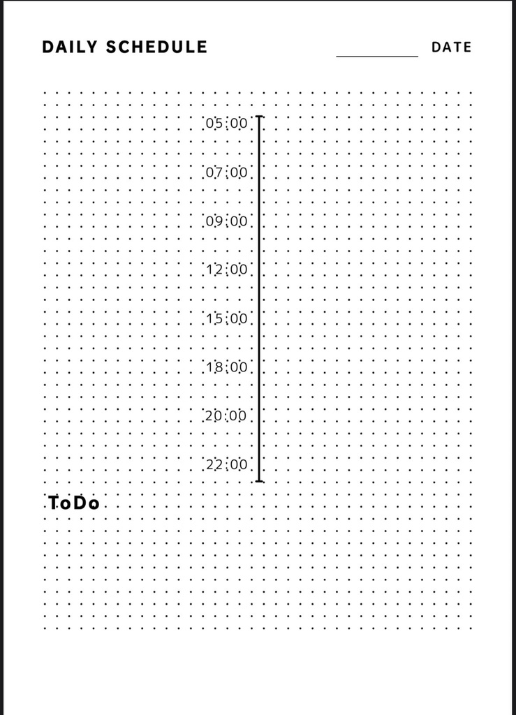 daily schedule