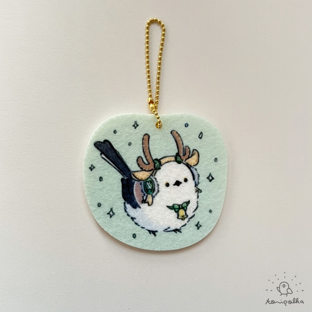 フェルトキーホルダー シマエナガ(単品)