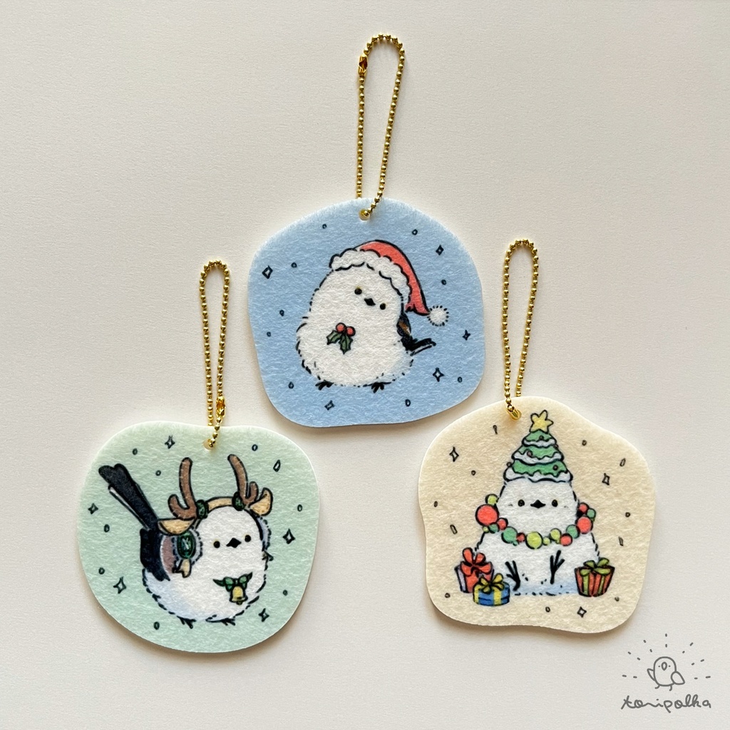 フェルトキーホルダー シマエナガ（単品）