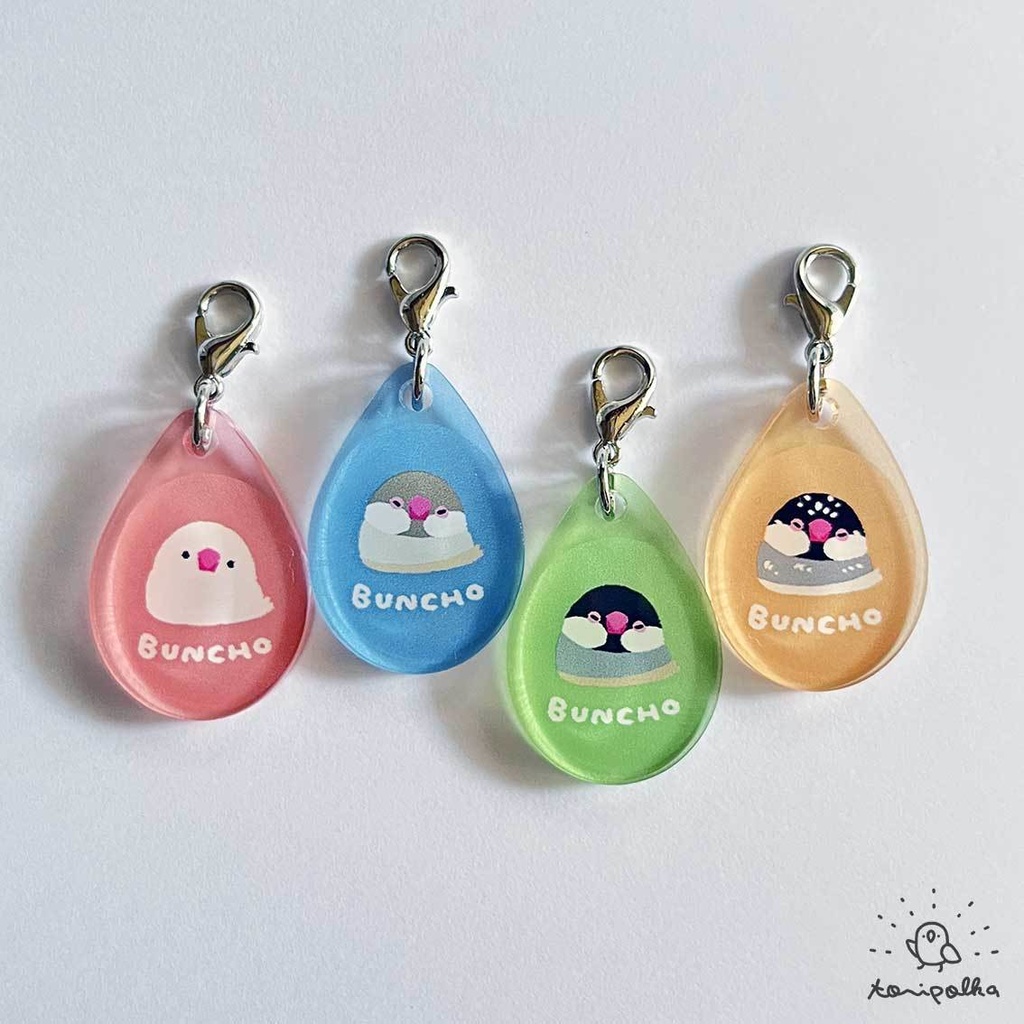 クリアチャーム　文鳥