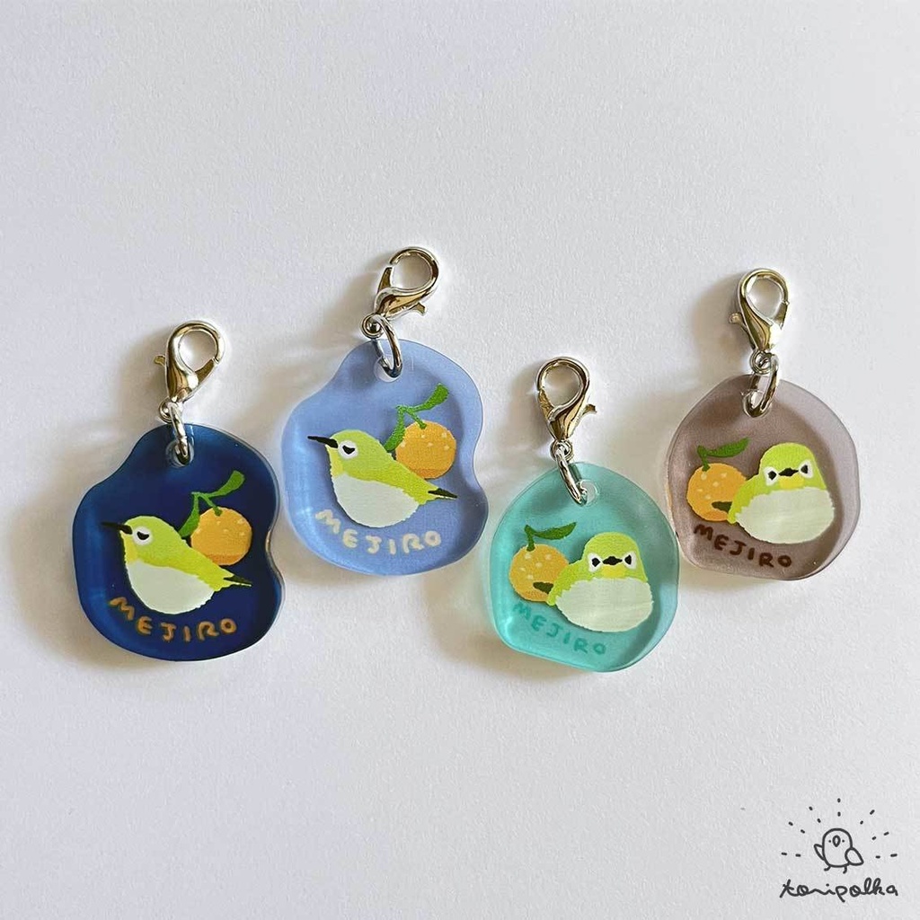 クリアチャーム メジロと金柑