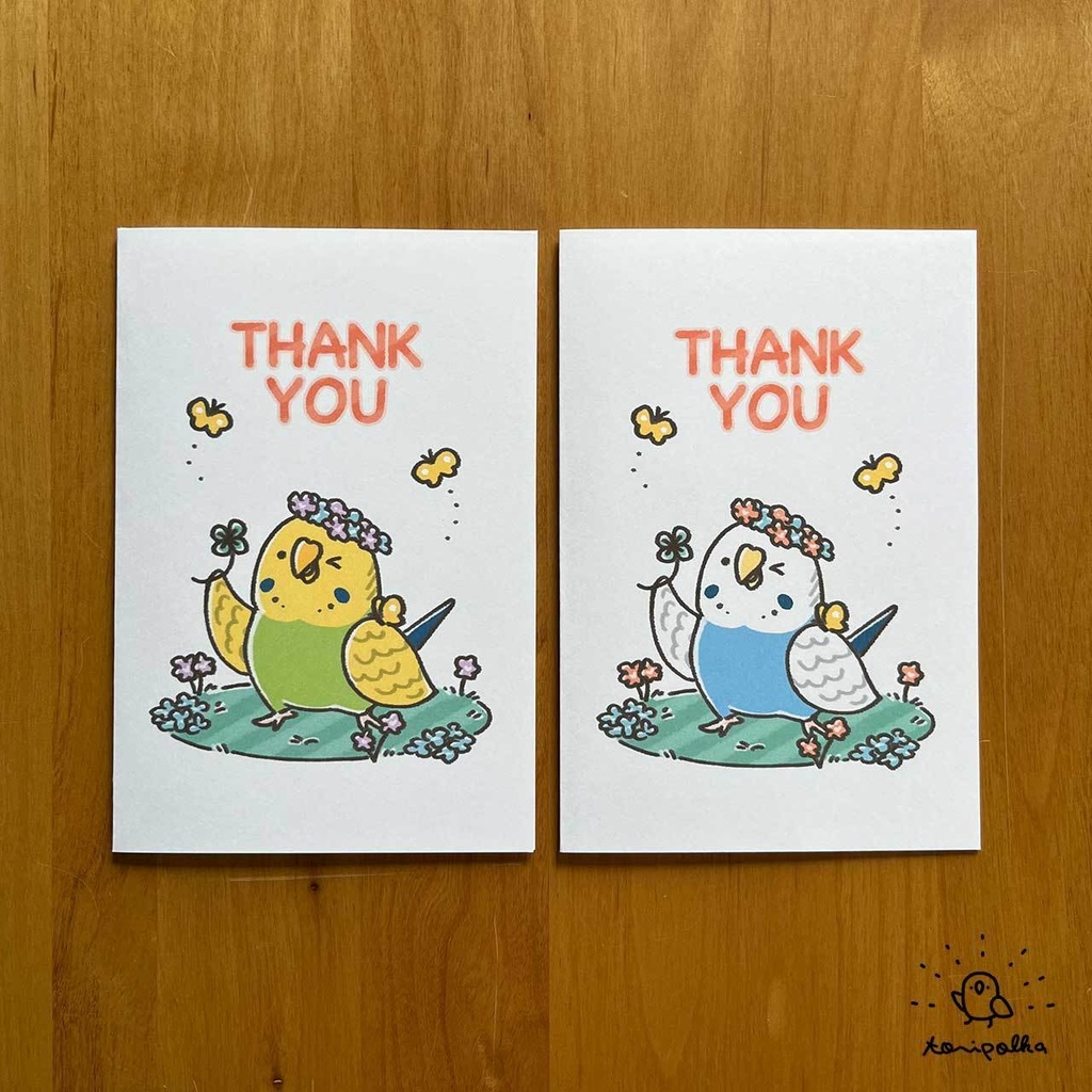 グリーティングカード セキセイ オカメ 文鳥 8種